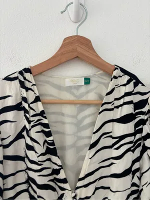 Rixo zanita zebra print mini dress thumbnail 5
