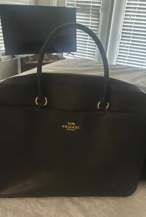 Computer Coach Rider Leather Briefcase Bag thumbnail 1