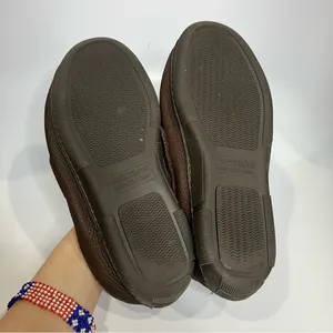 Minnetonka brown soft pebbled leather‎ moccasins indoor outdoor slippers size 8 thumbnail 7