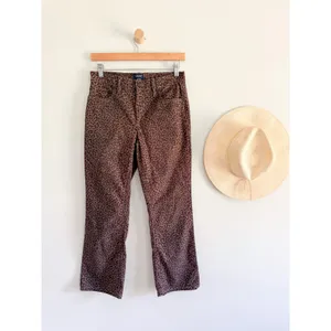 J.Crew Factory | NWOT Leopard Mid-Rise Flare Crop Jeans | Sz 26 thumbnail 2