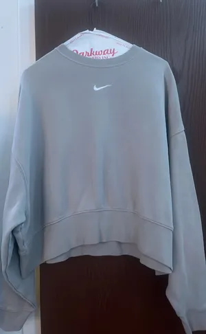 Tan Cropped Nike Sweatshirt thumbnail 1