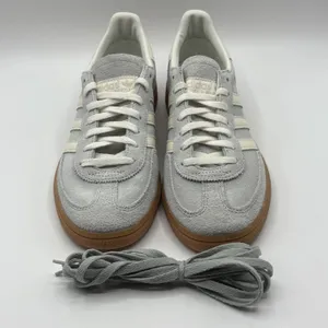 adidas Handball Spezial Womens Grey Wonder Silver Gum Sports Sneaker IF6491 Sz 9 thumbnail 3