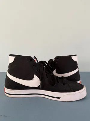 Nike Court Legacy Mid Canvas Black White Sneakers thumbnail 5