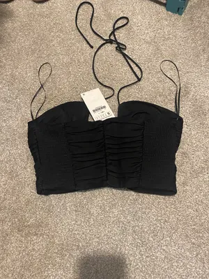 Zara Satin Halter Top thumbnail 3