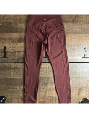 Yogalicious Lux Burgundy High-Waist Pocket Leggings Size S thumbnail 5