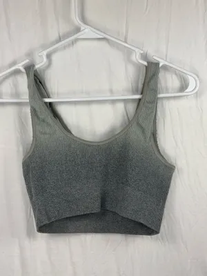 aerie chill play move grey sports bra thumbnail 2