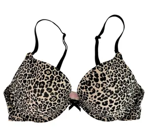 Victoria’s Secret Push Up Bra Sz 34C Leopard Print thumbnail 1