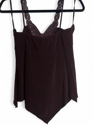 Brown Sequin Butterfly Cami Top Y2K Deadstock thumbnail 4