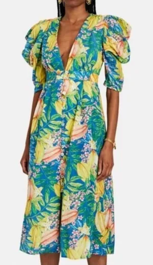Farm‎ Rio Star Fruits Midi Dress Size: M thumbnail 1