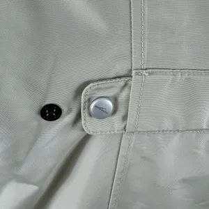 Eddie Bauer Tan Mid-Length High Neck Double Zipper Travex Nylon Jacket Size‎ S thumbnail 10