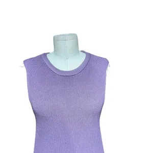 Aritzia Wilfred‎ Palmier Sleeveless Tunic Sweater Purple Size Medium thumbnail 4
