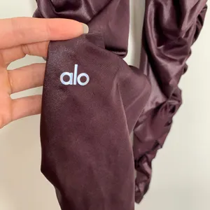 Alo yoga High-Waist Cinched Legging Oxblood Shine Purple Womens Large thumbnail 13