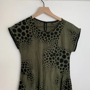 Nooworks Size Small Olive Green and Black Babydoll Dress thumbnail 7