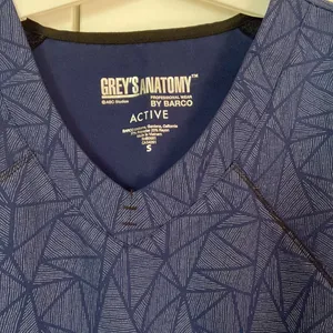 Grey’s Anatomy Professional Wear by BARCO Active Scrub Top Blue Small thumbnail 2