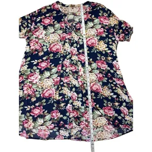 Umgee multicolor floral‎ tunic lightweight flowy sz L thumbnail 6