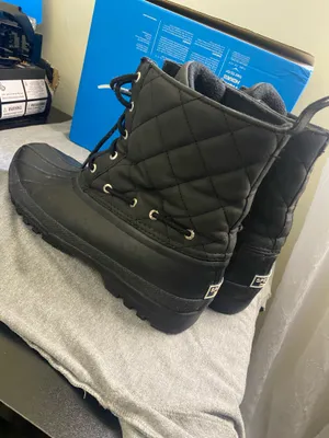 Sperry Gosling Duck Boot Women's Black Quilted Waterproof Fleece Lined Size 9 thumbnail 5