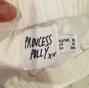 Princess Polly White Linen Look Lined Shorts High Waist Pockets Elastic Waist S thumbnail 6