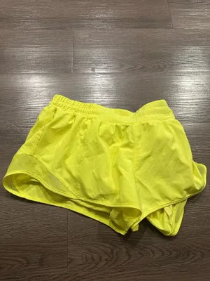 Lululemon neon yellow hotty hot shorts  thumbnail 2