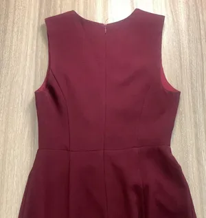 WAYF The Casey Plunge Neck Sleeveless Long Dress Burgundy Small! thumbnail 10