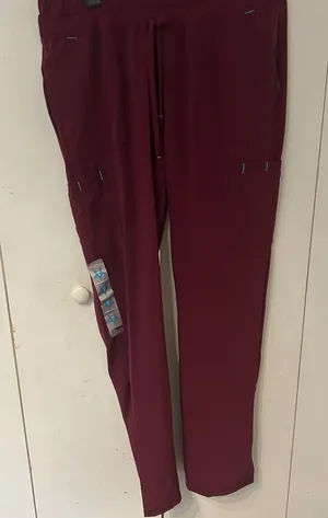 Scrubstar Women's Burgundy Scrub Pants plenty of pockets NWT SIZE small thumbnail 1