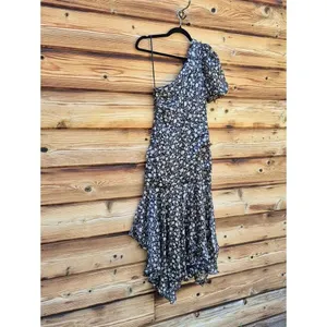 NWT ASTR Santorini Black One Shoulder Dress Size XS thumbnail 6