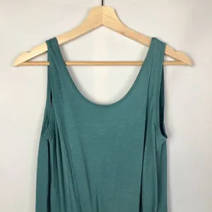 Zara TRF Blue Scoop Neck Sleeveless‎ Pocket Front Cotton Romper S thumbnail 3