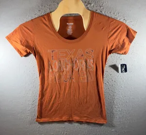 1686 | NWT ProEdge Texas Longhorns‎ Hook Em Graphic Tee Burnt Orange Women M thumbnail 1