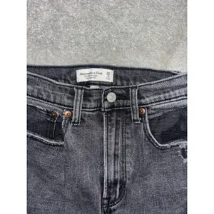Abercrombie Fitch Women Jeans Size‎ 26/2 R Black Ankle Straight Ultra High Rise thumbnail 3