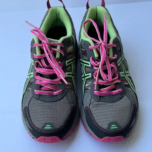 ASICS Gel Venture 5 Trail Running Shoes Women’s Size 9 Gray Pink Green thumbnail 7