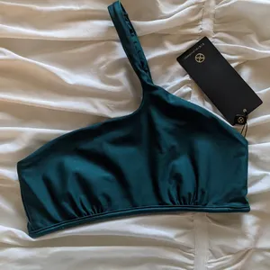 {Vix} Brand New Teal Solid Geometric Bikini Top Green Size 8 thumbnail 3