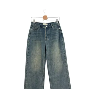 Tiger Mist Baggy‎ Wide Leg Jeans Mid Rise Blue Wash Straight Denim XS thumbnail 3