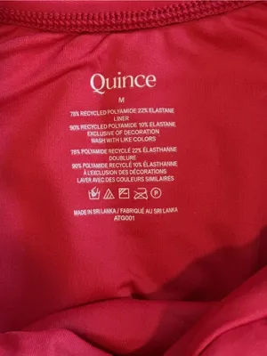 NWT Quince Italian Cross-Back One-Piece Swimsuit in Red - Size: Medium thumbnail 3