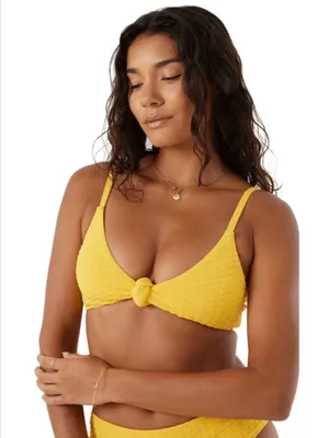 Roxy Golden Rod Haliewa Hipster Knot Bikini Set thumbnail 1