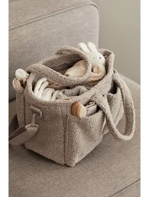 H&M Light Beige Teddy Bag thumbnail 3
