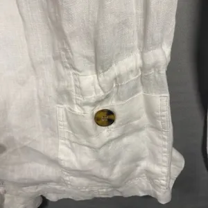 Coldwater‎ Creek Cream 100% Linen Button Front Utility Jacket Women Size 4-6 thumbnail 7