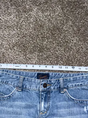Aeropostale Light Blue Distressed Denim Mini Skirt thumbnail 6