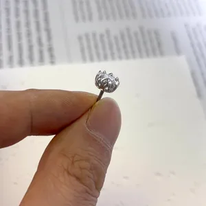 Stainless Steel Retro Vintage CZ Screw-Back Stud Earrings for Men Women thumbnail 4
