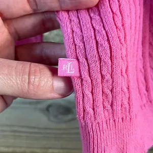 Lauren Ralph Lauren Women's Pink 100% Cotton Mini Cable Knit Sweater Size M thumbnail 5