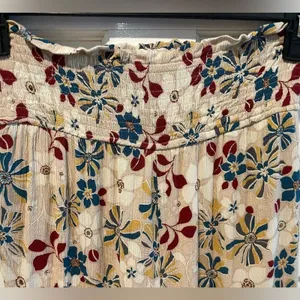 Hayden Wide Leg Pants Multicolor Floral Smocked High Waist Boho Womens Large‎ thumbnail 4