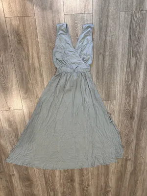 New Lulus Sleeveless Maxi Dress Double Slit Jersey Dress Size Large thumbnail 3