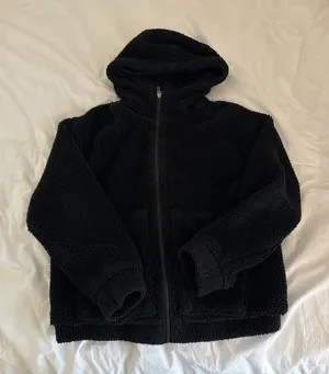 Fabletics Black teddy coat thumbnail 1