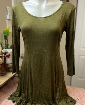 Ambiance Green fit and flare dress size large thumbnail 1