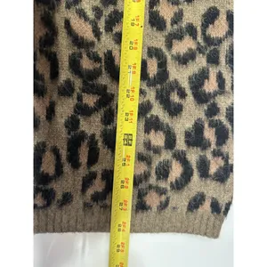 Klesis Leopard Sweater SizeM/L Brown Black Fuzzy Runs Big~Fits Like Oversized XL thumbnail 5