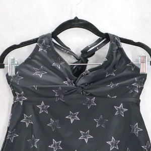 Converse One Star Black Star‎ Halter Tie Beach Boho Fun Swim Tankini Top S Small thumbnail 3