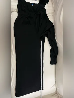 Old Navy NWT Black Wide-Leg Jumpsuit with Pockets & Flutter Sleeves Size L thumbnail 4