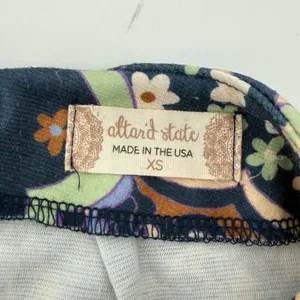 Altar'd State Retro Inspired A-Line Mini Skirt Blue Green Women XS 70s Floral‎ thumbnail 5