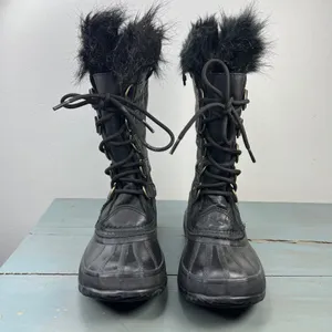 Sorel Tofino Black Waterproof Faux Fur Winter Snow Boots LL1804-010 Womens 6 thumbnail 5