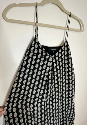 Madewell Silk Trapeze Cami Dress in Bloomstamp thumbnail 4