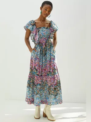 ANTHROPOLOGIE Clementina Eyelet Maxi Dress thumbnail 5