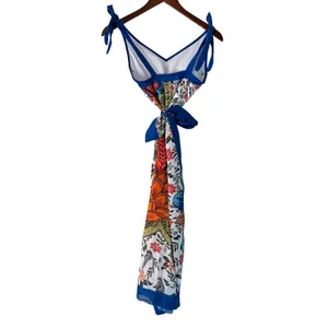 Floral Tie Strap One Piece Swimsuit - Beach Vacation Resort‎ Wear Summer thumbnail 6